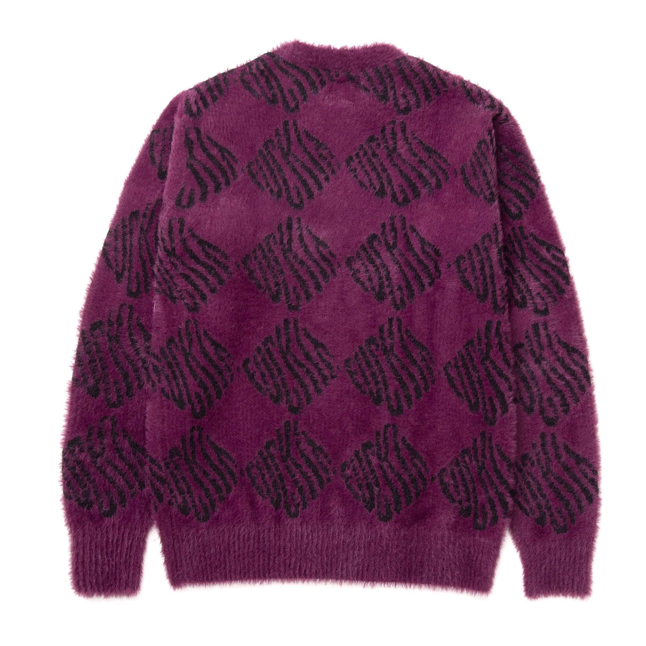 F IT L/S OVERSIZED SWEATER - EGGPLANT