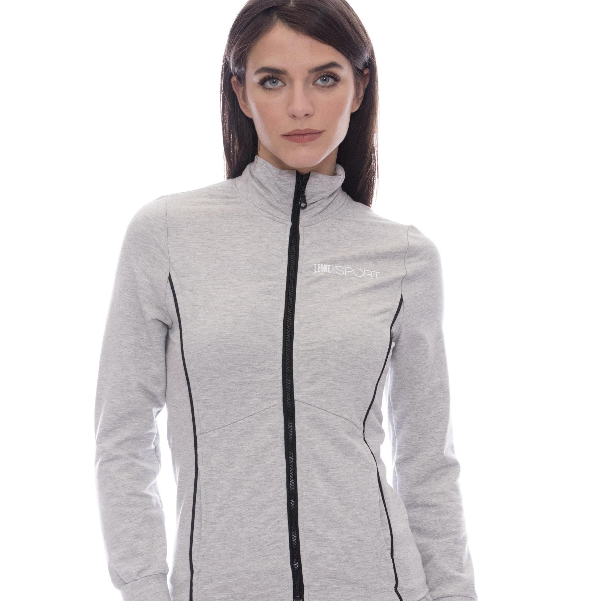 Felpa da donna con collo in piedi e zip Leone 1947 Apparel Sport