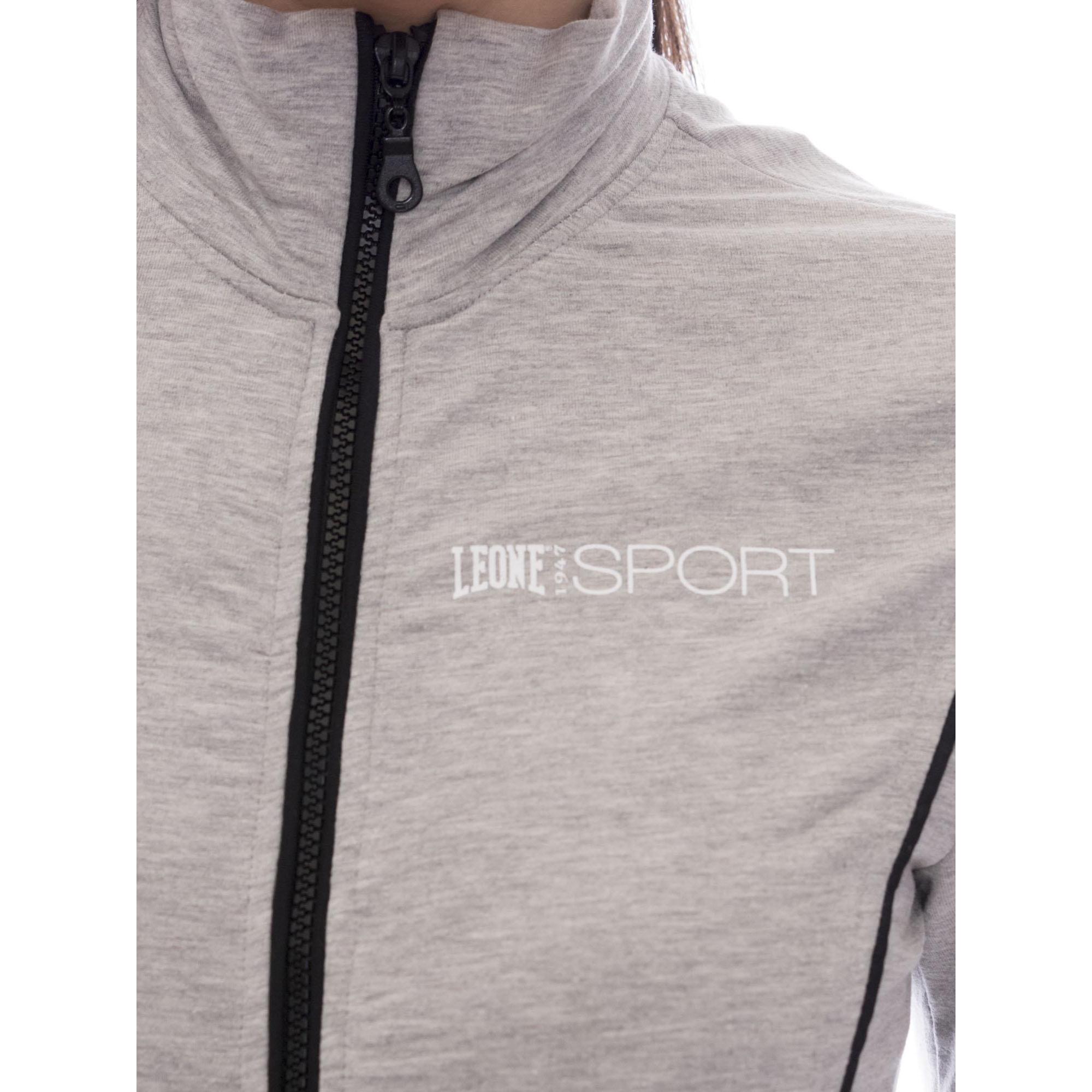 Felpa da donna con collo in piedi e zip Leone 1947 Apparel Sport
