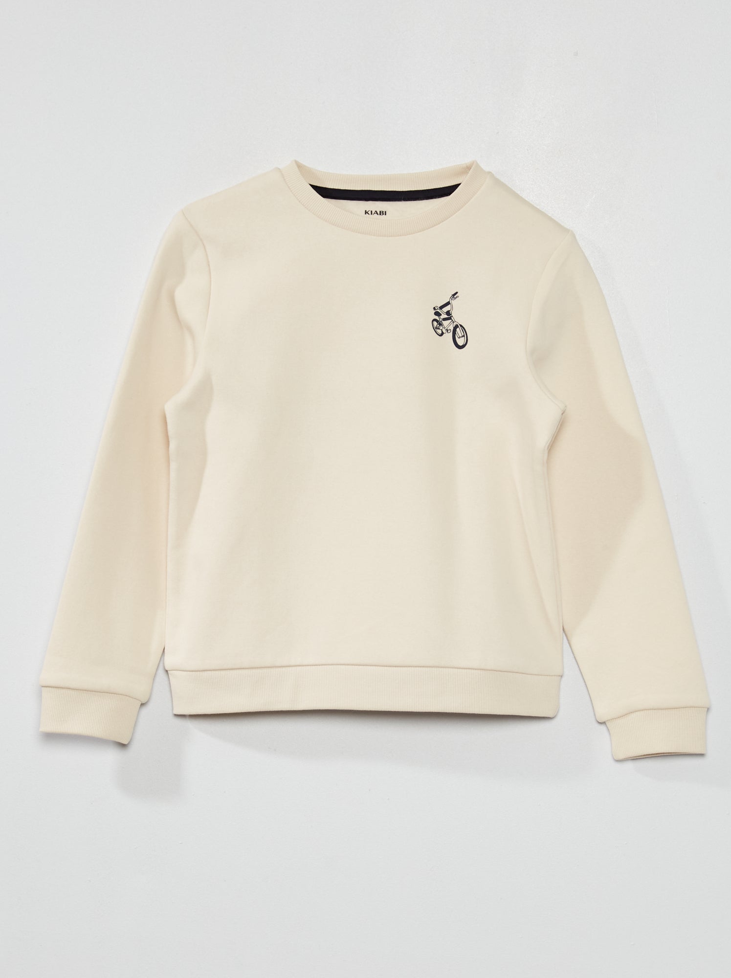 Felpa in tessuto felpato - BEIGE