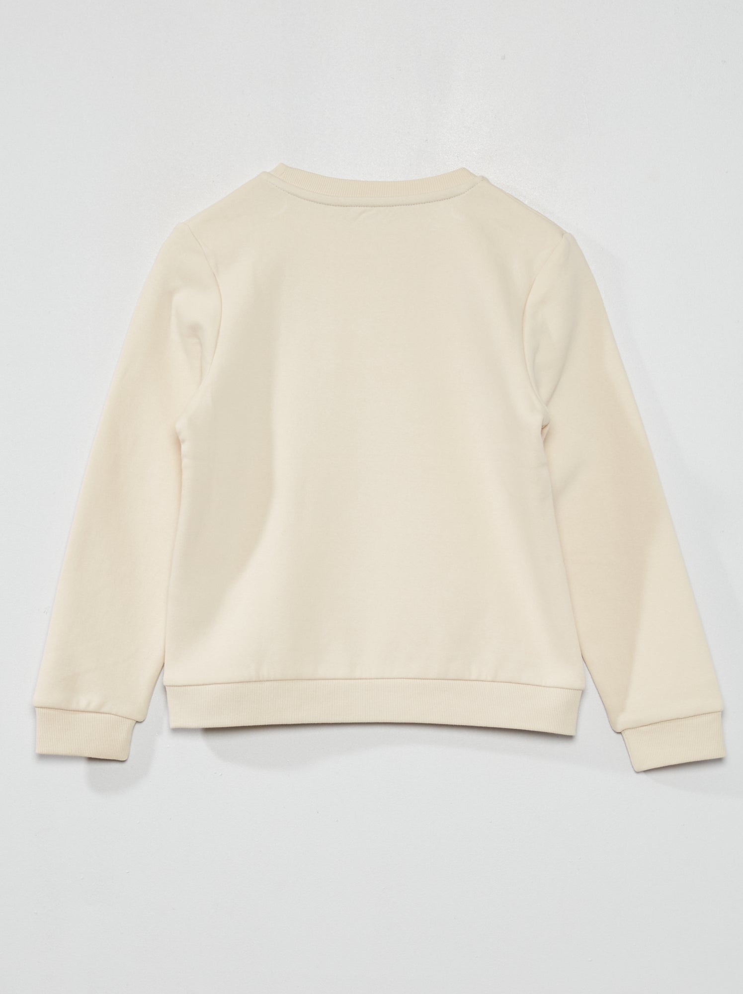 Felpa in tessuto felpato - BEIGE