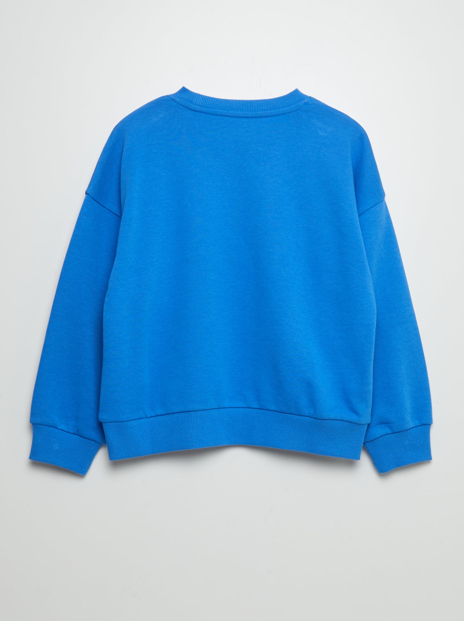 Felpa scollo tondo con scritta - BLU