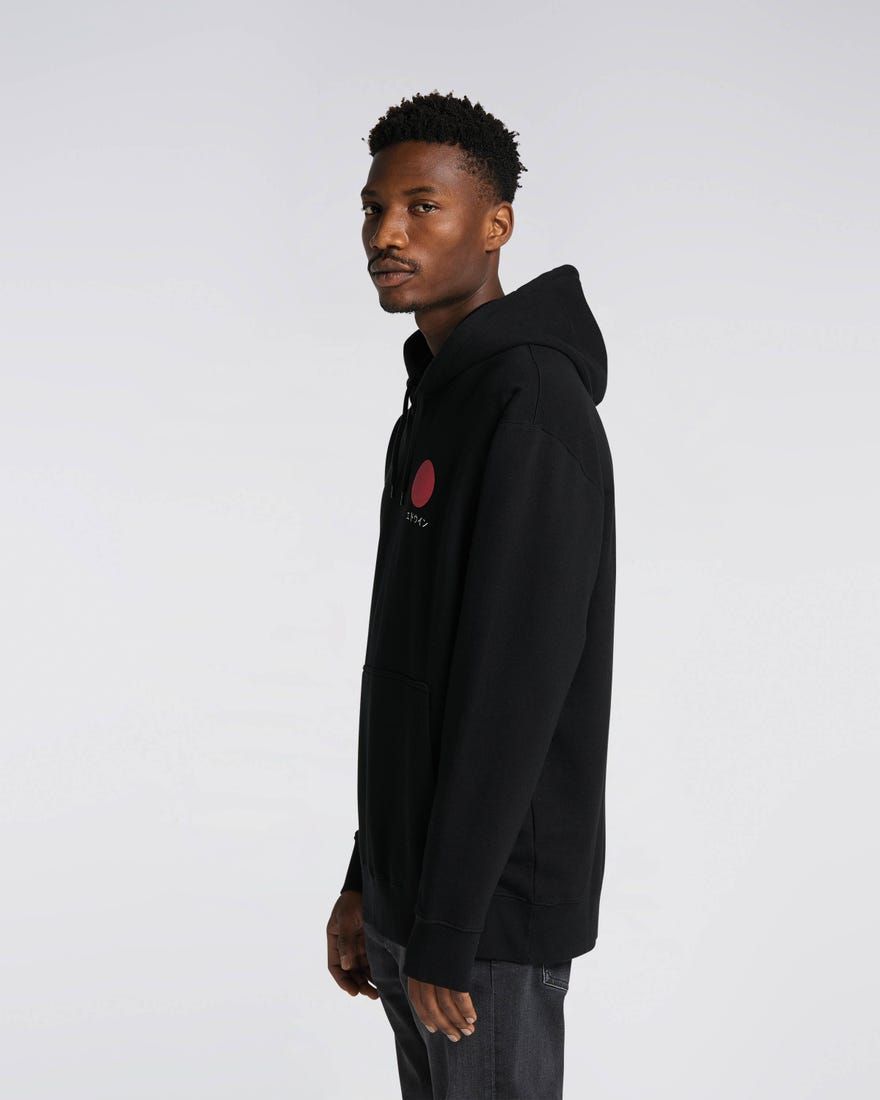 FELPA Uomo EDWIN 45421MC000099 JAPANESE SUN HOODIE BLACK