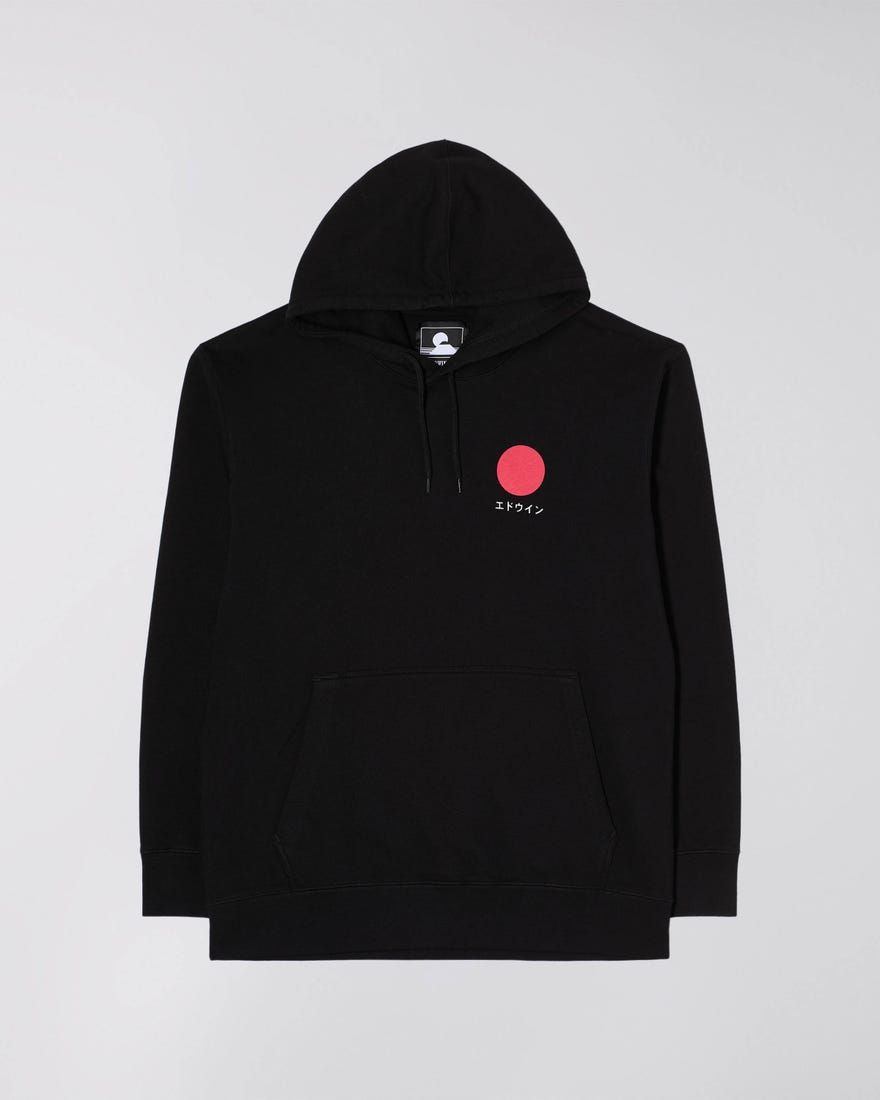 FELPA Uomo EDWIN 45421MC000099 JAPANESE SUN HOODIE BLACK