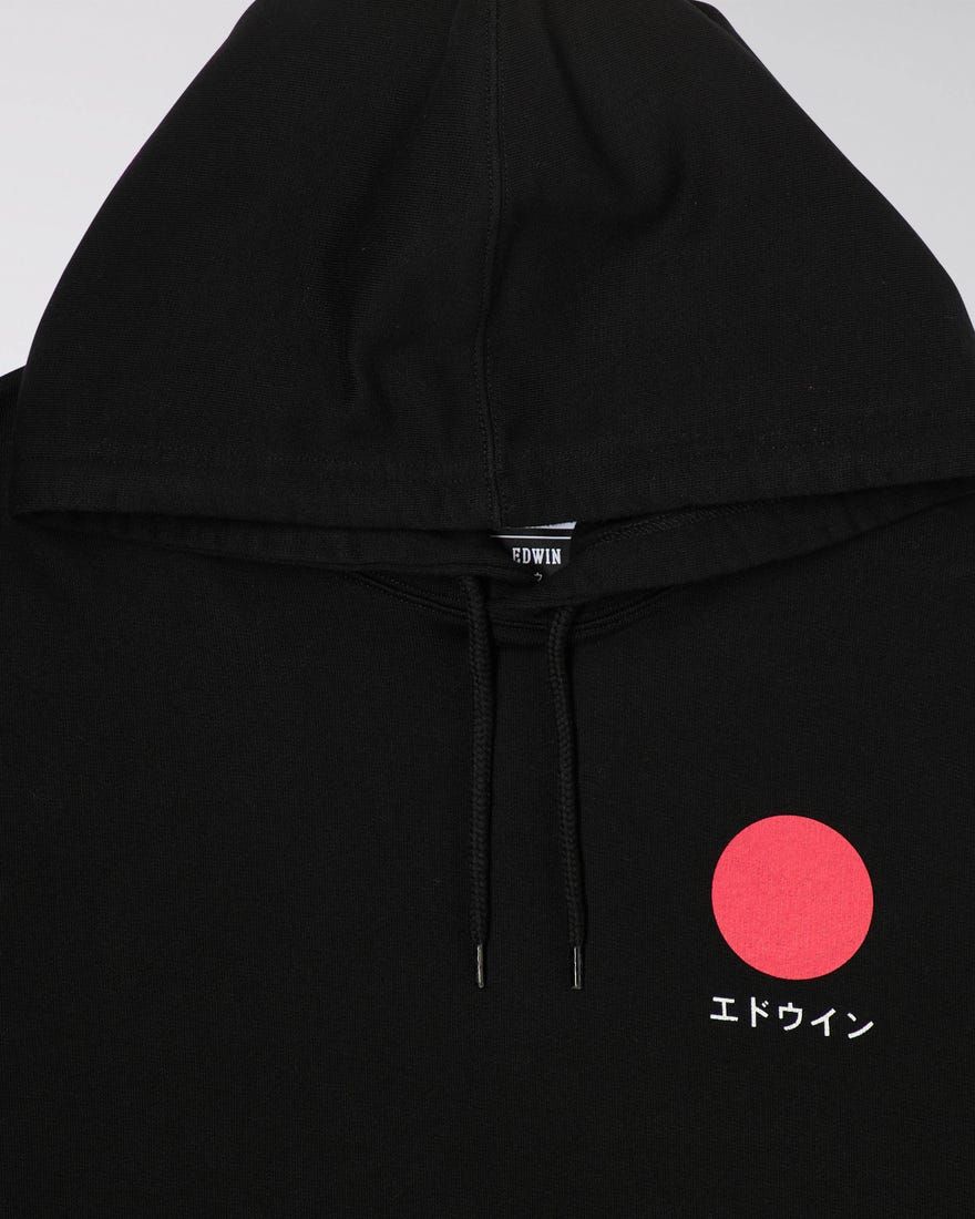 FELPA Uomo EDWIN 45421MC000099 JAPANESE SUN HOODIE BLACK