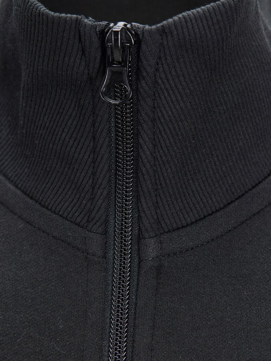 FELPA Uomo JACK&JONES 12250737 PAULOS SWEAT ZIP BLACK