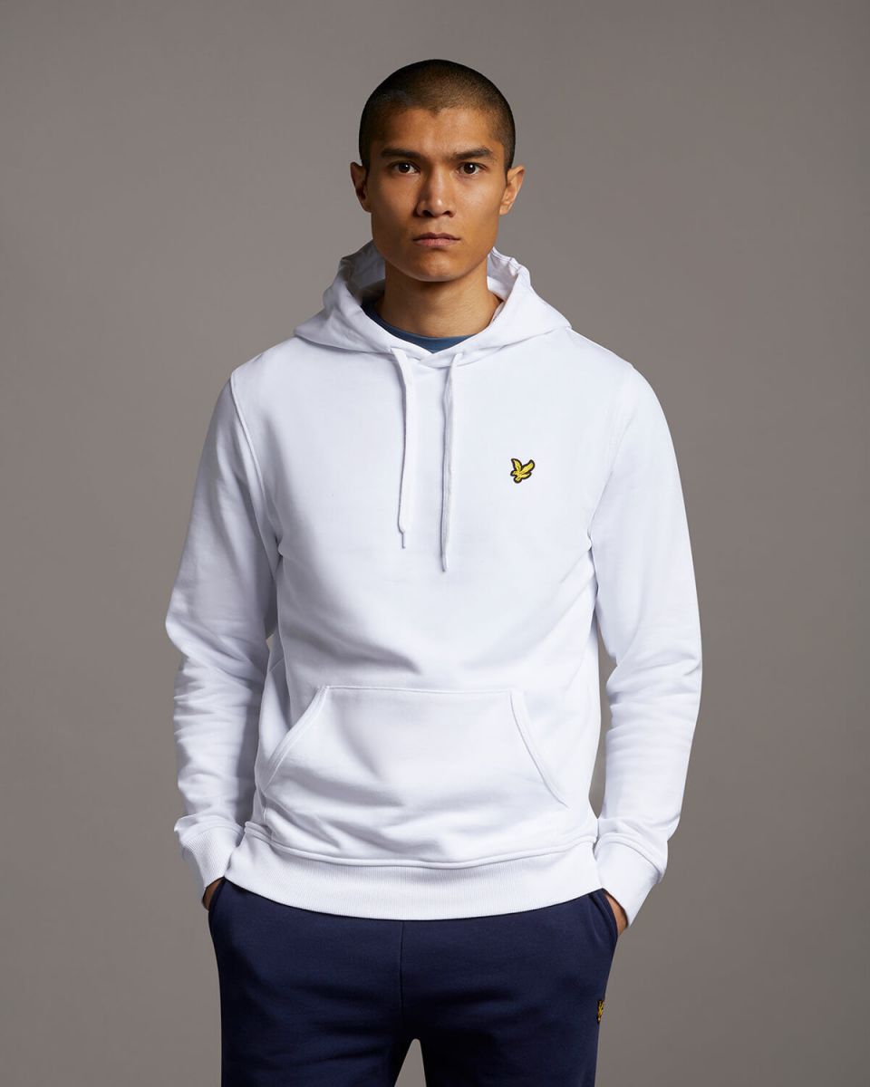 FELPA Uomo LYLE & SCOTT 1874 ML416VOG PULLOVER HOODIE 626 WHITE