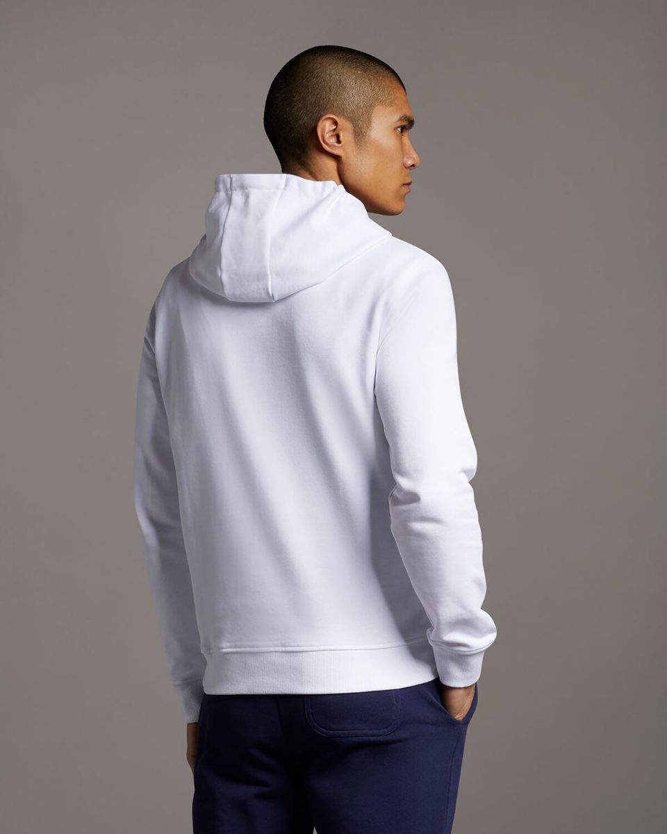 FELPA Uomo LYLE & SCOTT 1874 ML416VOG PULLOVER HOODIE 626 WHITE