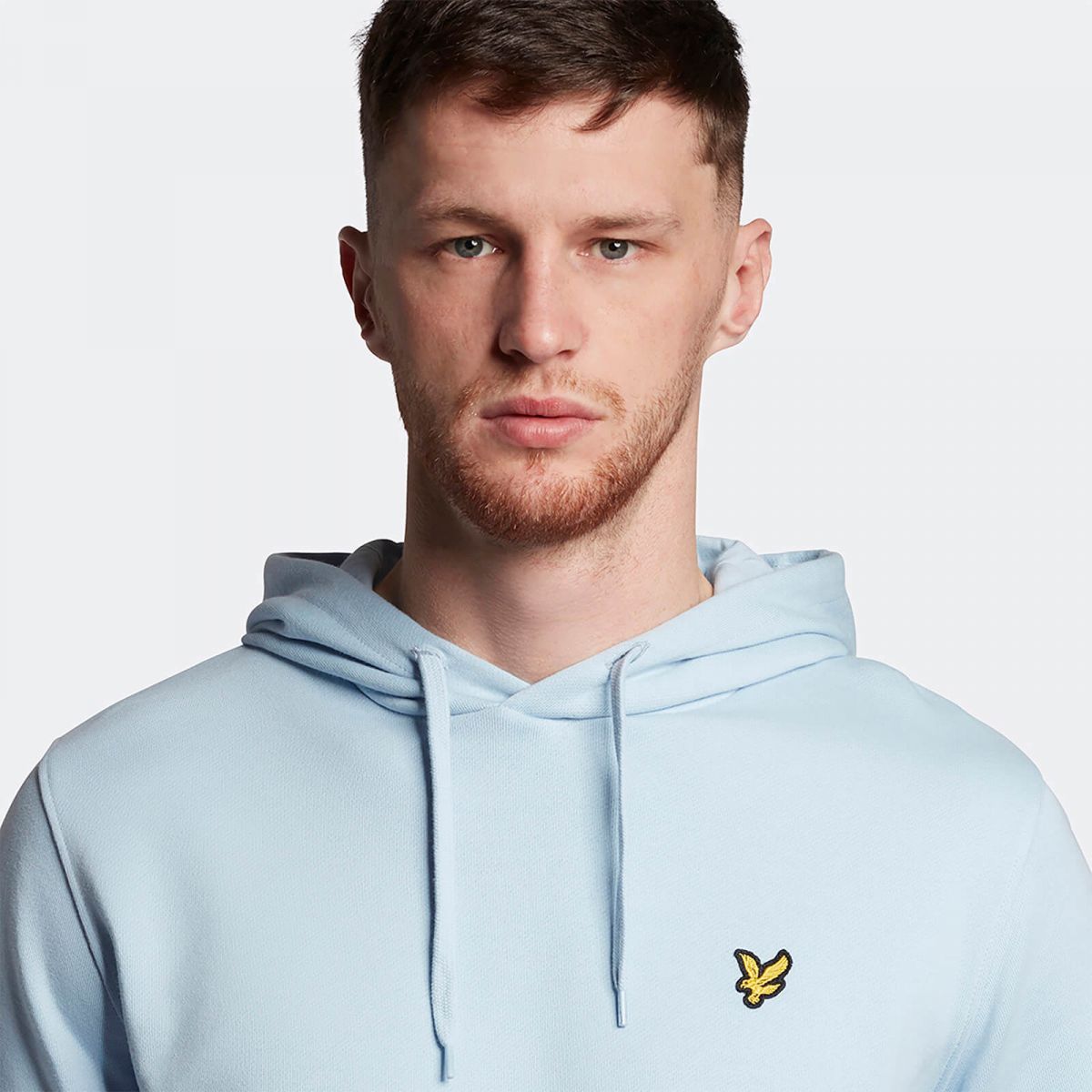 FELPA Uomo LYLE & SCOTT 1874 ML416VOG PULLOVER HOODIE W48 LIGHT BLUE