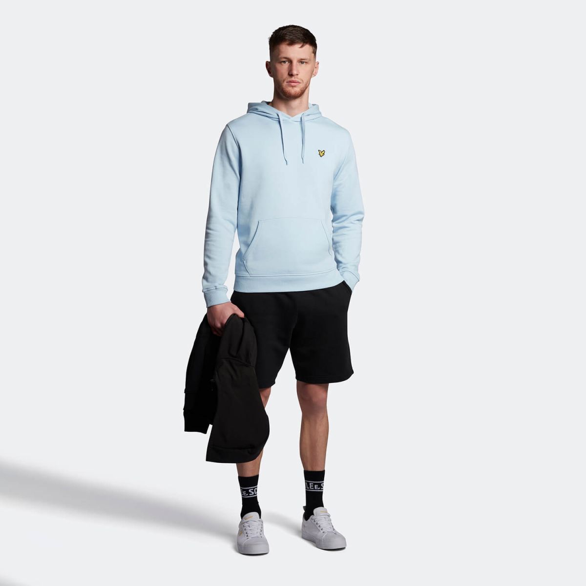 FELPA Uomo LYLE & SCOTT 1874 ML416VOG PULLOVER HOODIE W48 LIGHT BLUE