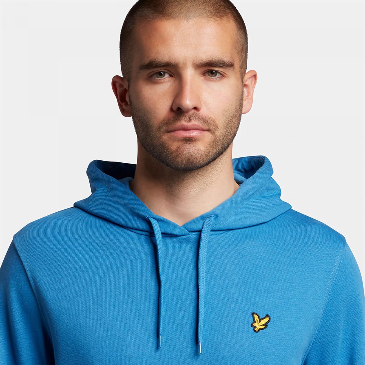 FELPA Uomo LYLE & SCOTT 1874 ML416VOG PULLOVER HOODIE W58 SPRING BLUE