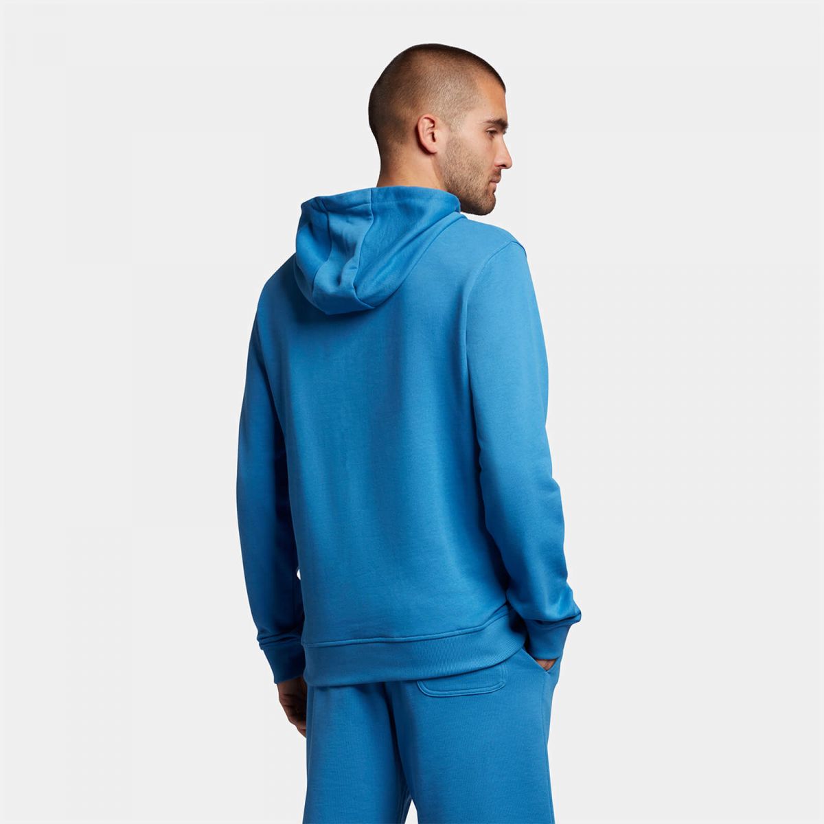 FELPA Uomo LYLE & SCOTT 1874 ML416VOG PULLOVER HOODIE W58 SPRING BLUE