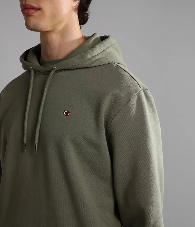 FELPA Uomo NAPAPIJRI NPA04FQVGAE1 BALIS HOOD GREEN LICHEN