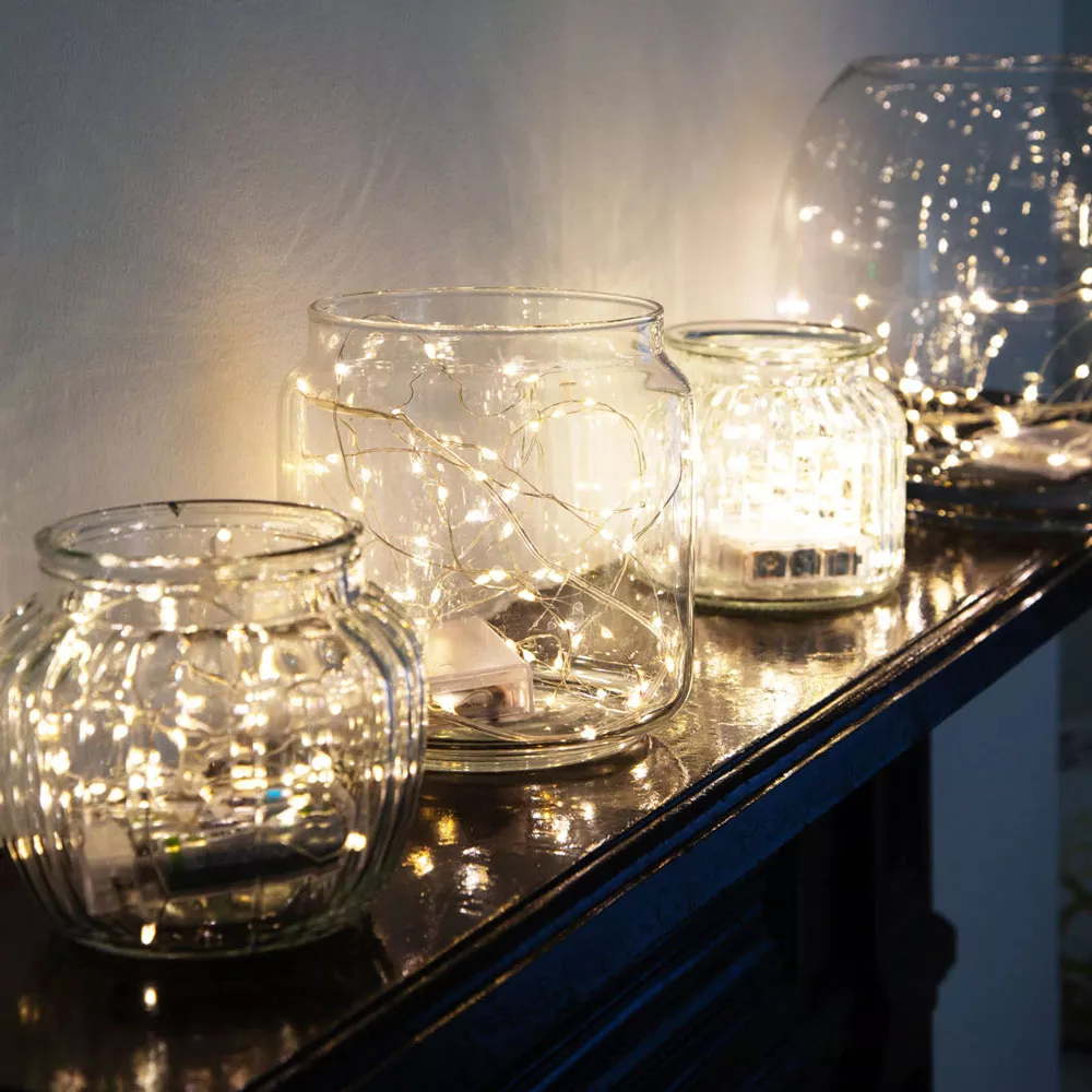 Filo di luci a LED bianco caldo 3m