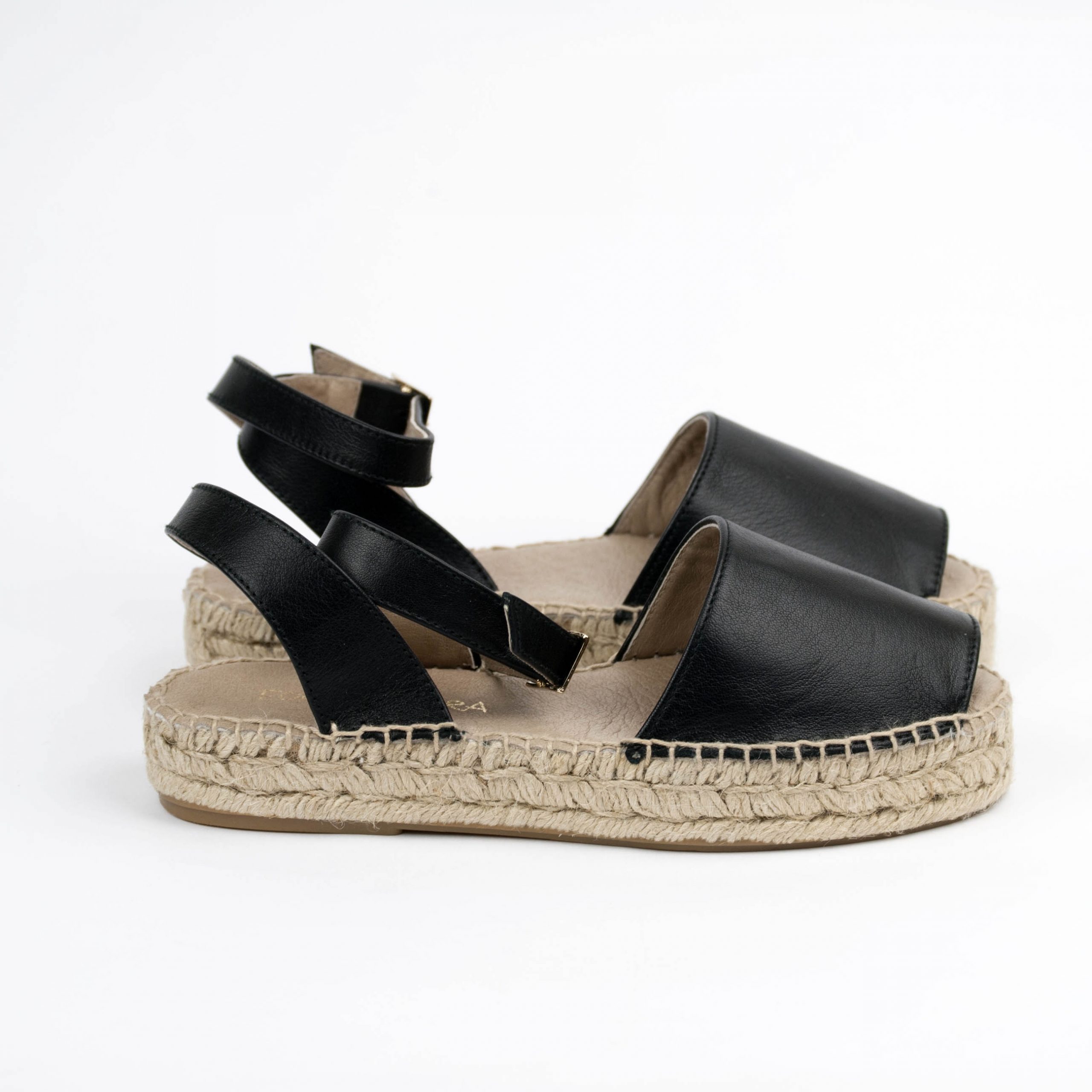 Formentera espadrillas in pelle col. nero