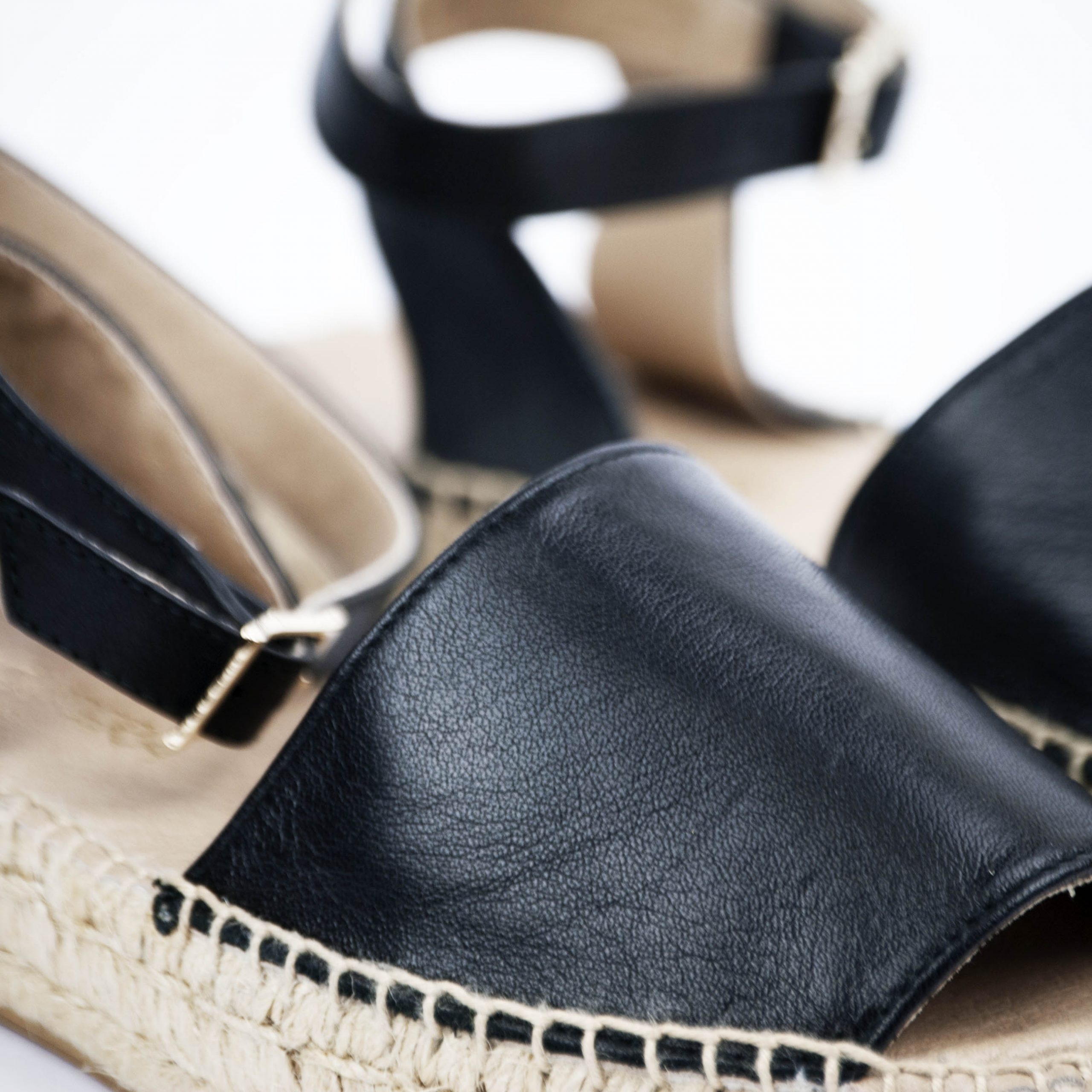 Formentera espadrillas in pelle col. nero