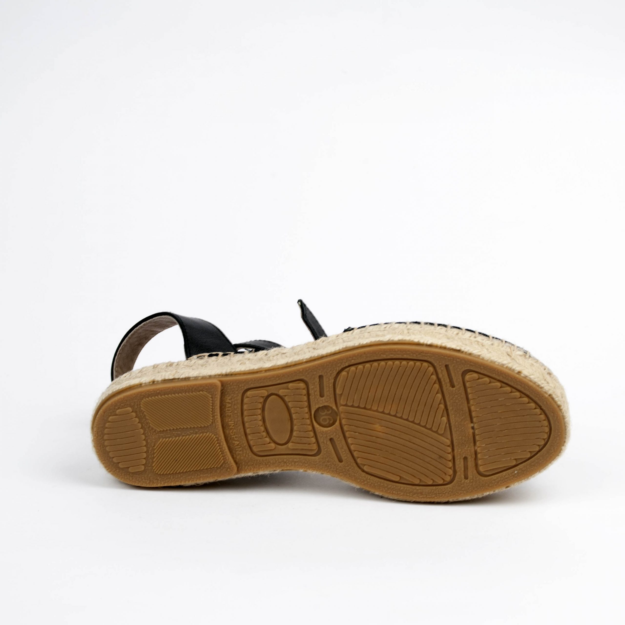 Formentera espadrillas in pelle col. nero