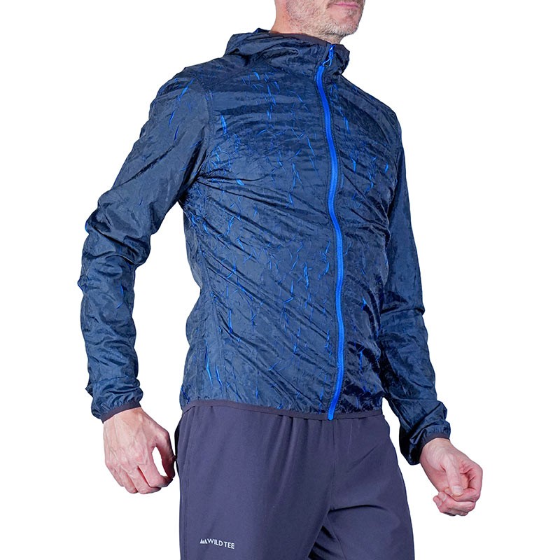 Giacca antivento con Cappuccio Lava Blu Uomo