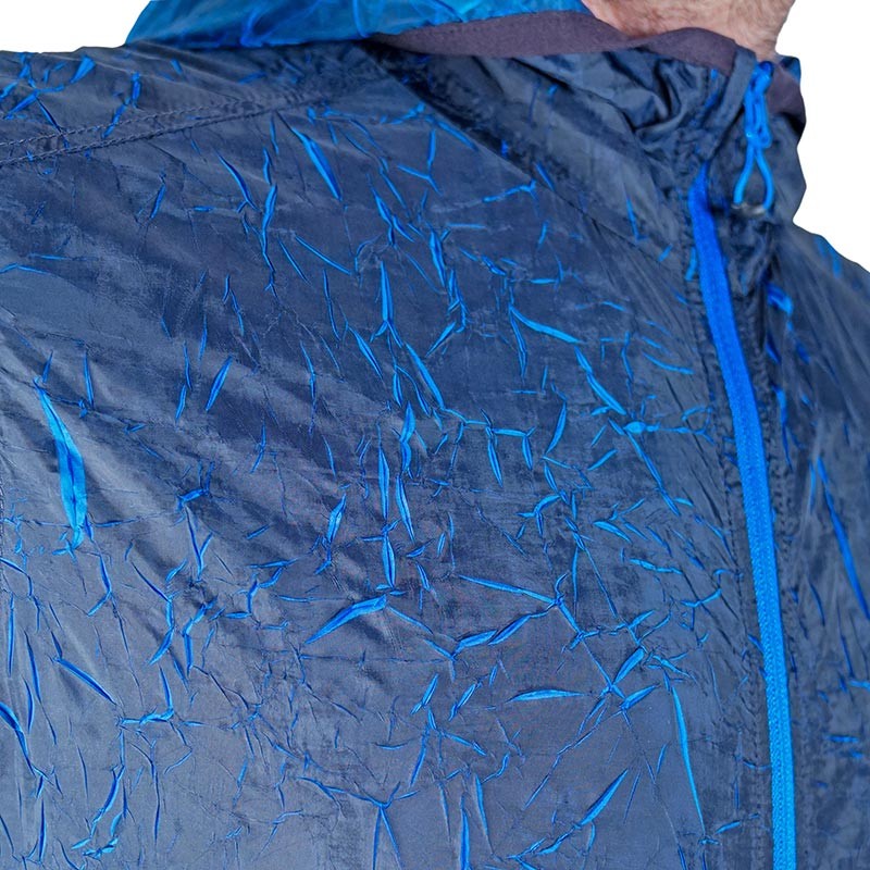 Giacca antivento con Cappuccio Lava Blu Uomo