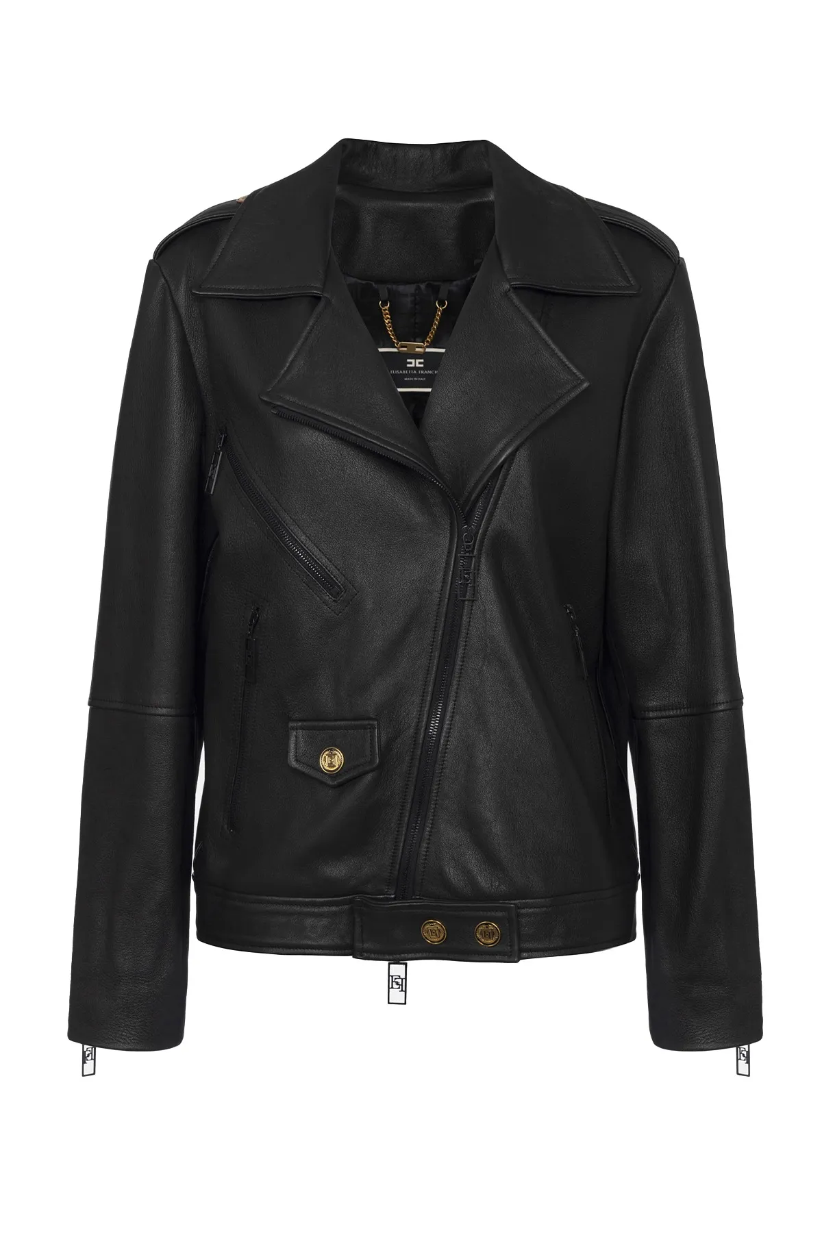 Giacca Biker Over in Pelle ELISABETTA FRANCHI donna