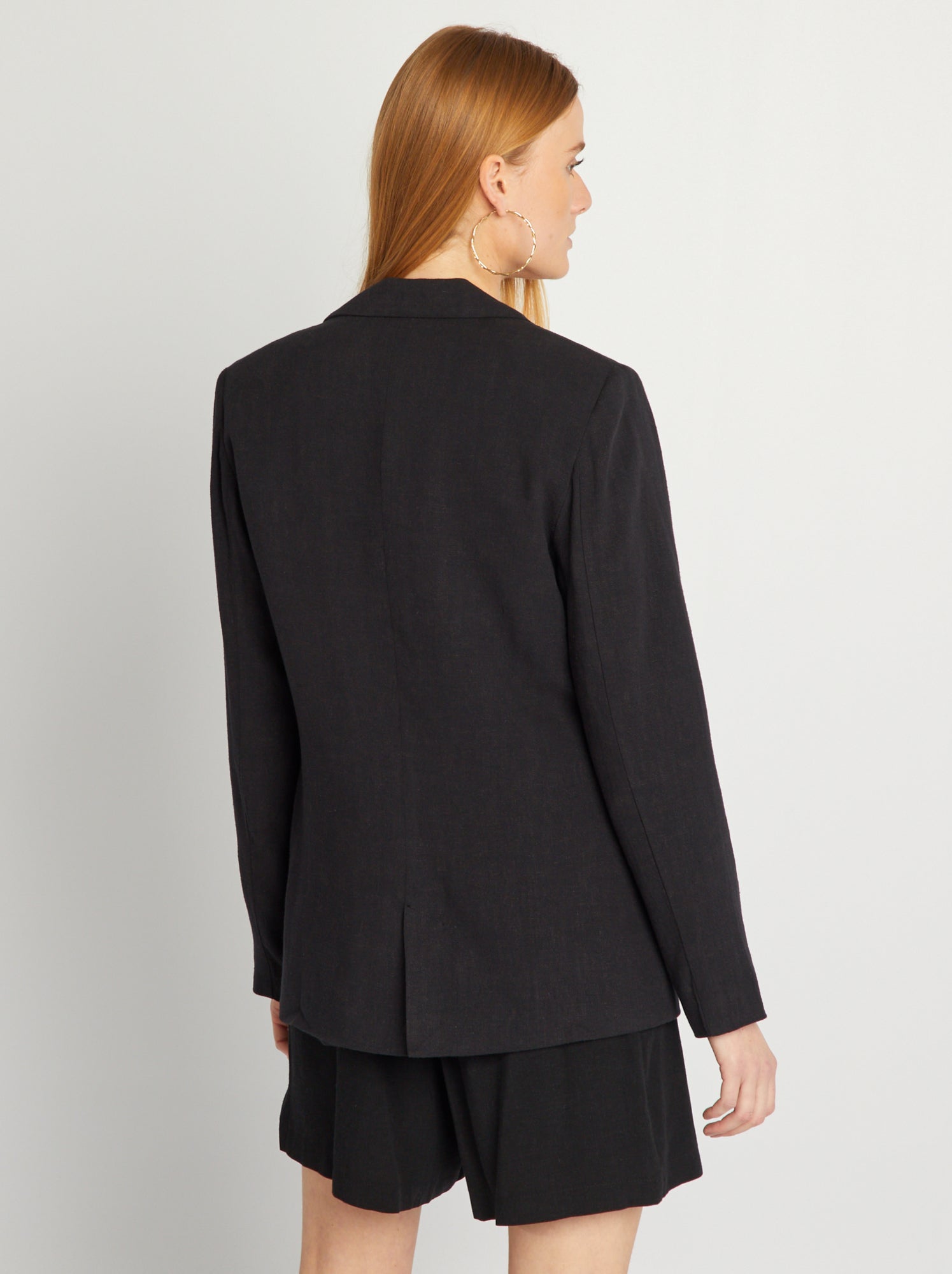 Giacca da completo in lino - nero