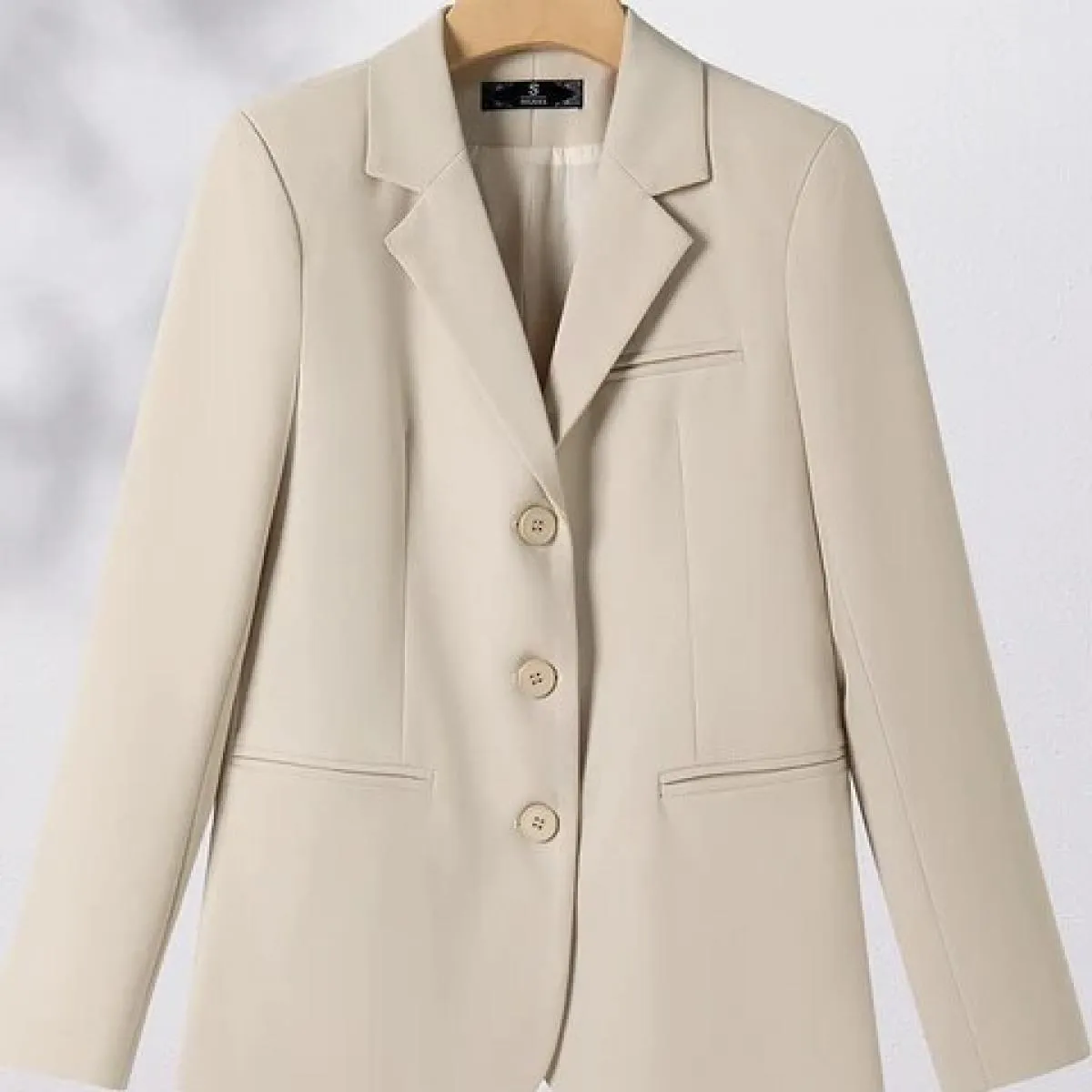 Giacca da donna blazer da donna rosa albicocca nero kaki Giacca da donna a maniche lunghe monopetto da lavoro Cappotto formale p