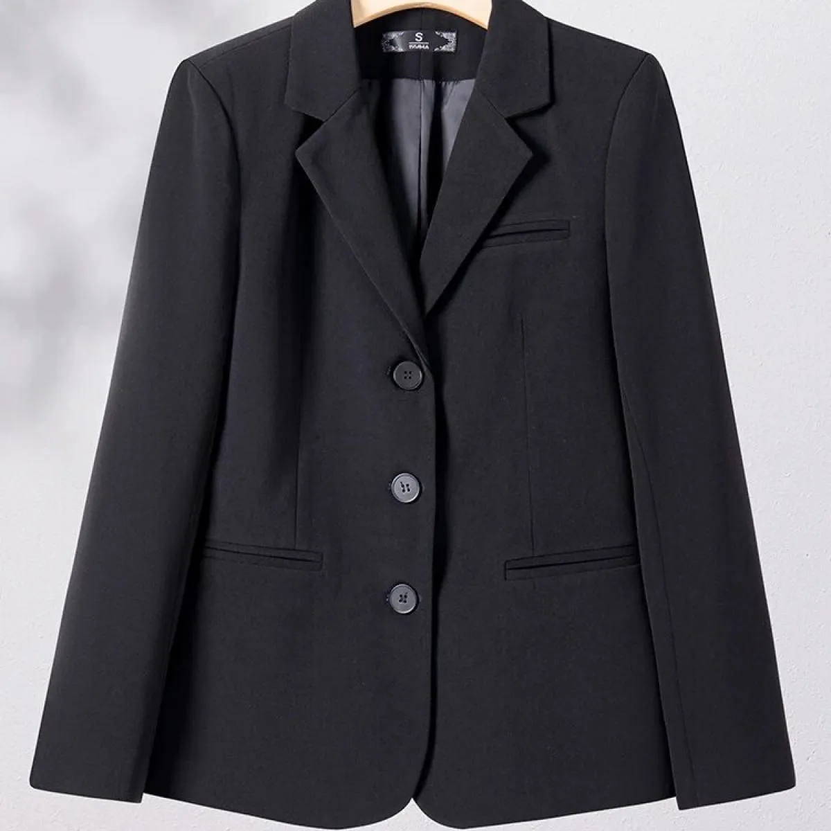 Giacca da donna blazer da donna rosa albicocca nero kaki Giacca da donna a maniche lunghe monopetto da lavoro Cappotto formale p