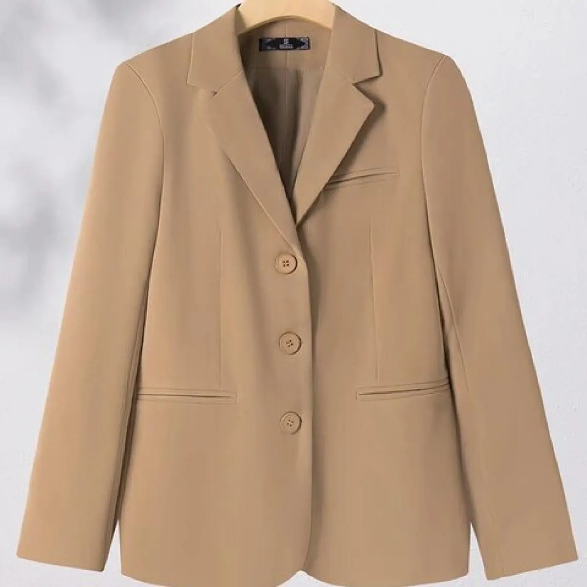 Giacca da donna blazer da donna rosa albicocca nero kaki Giacca da donna a maniche lunghe monopetto da lavoro Cappotto formale p
