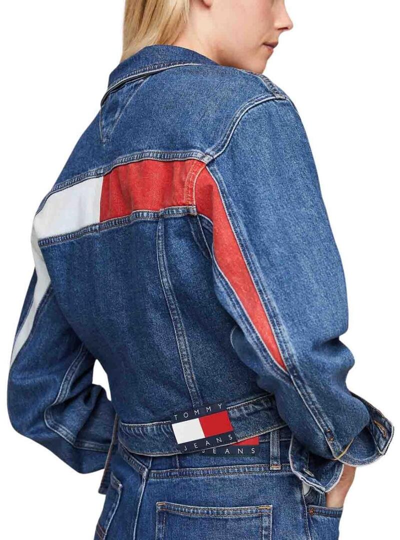Giacca di jeans Tommy Jeans Claire Trucker blu per donna