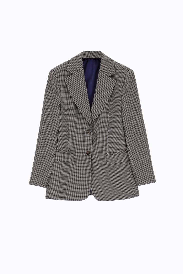 Giacca monopetto con rever classici e tasche