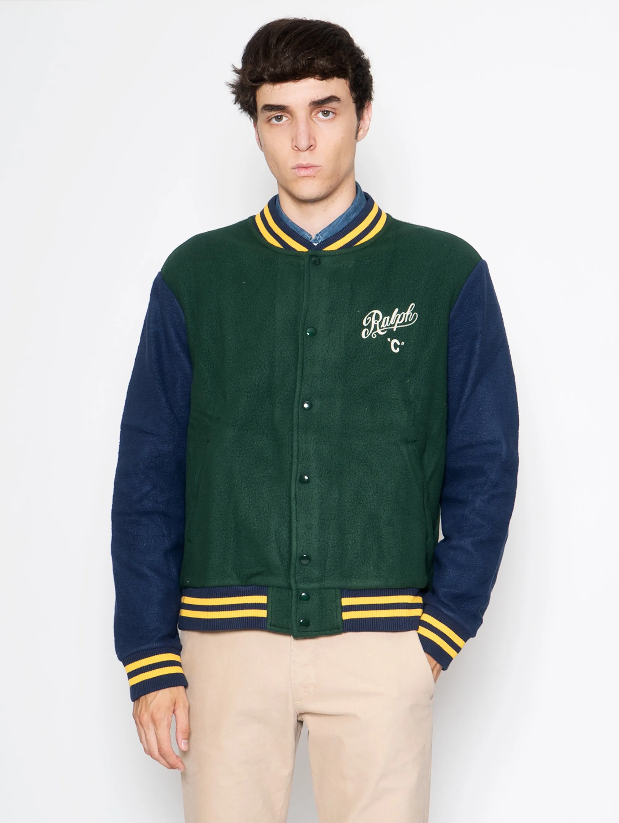 Giacca Stile Baseball Verde