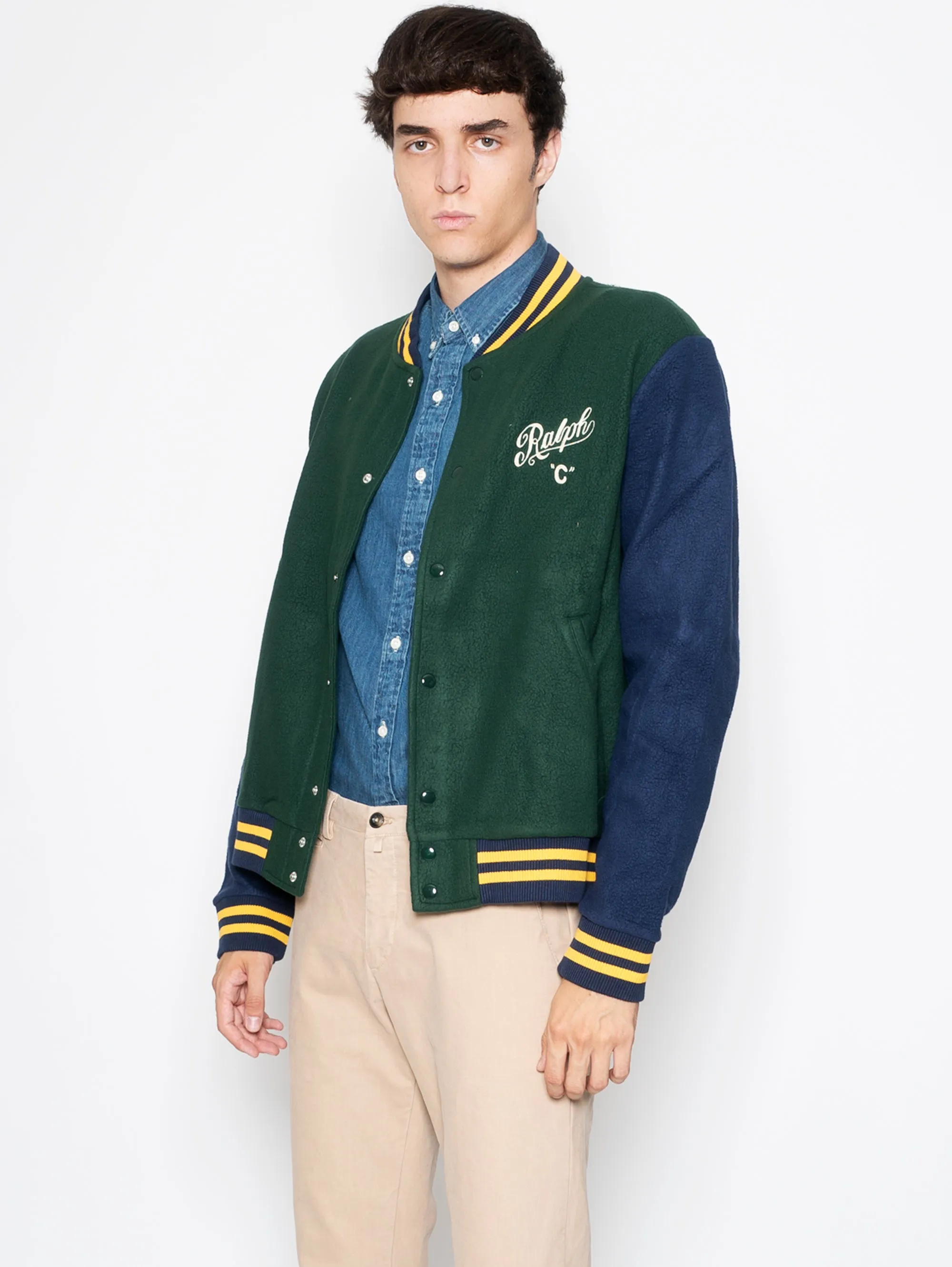 Giacca Stile Baseball Verde