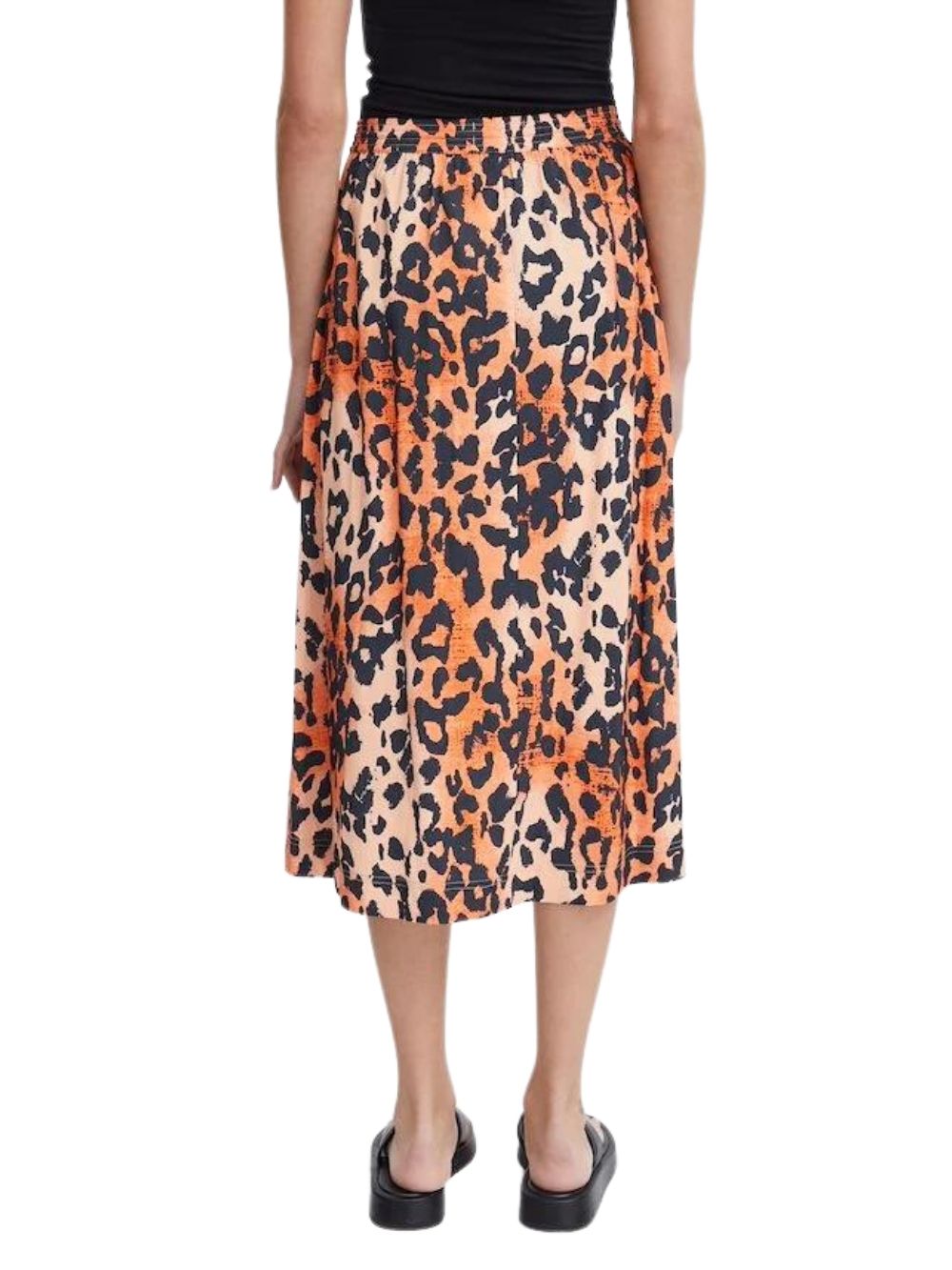 Gonna Donna leopardata con laccio in vita