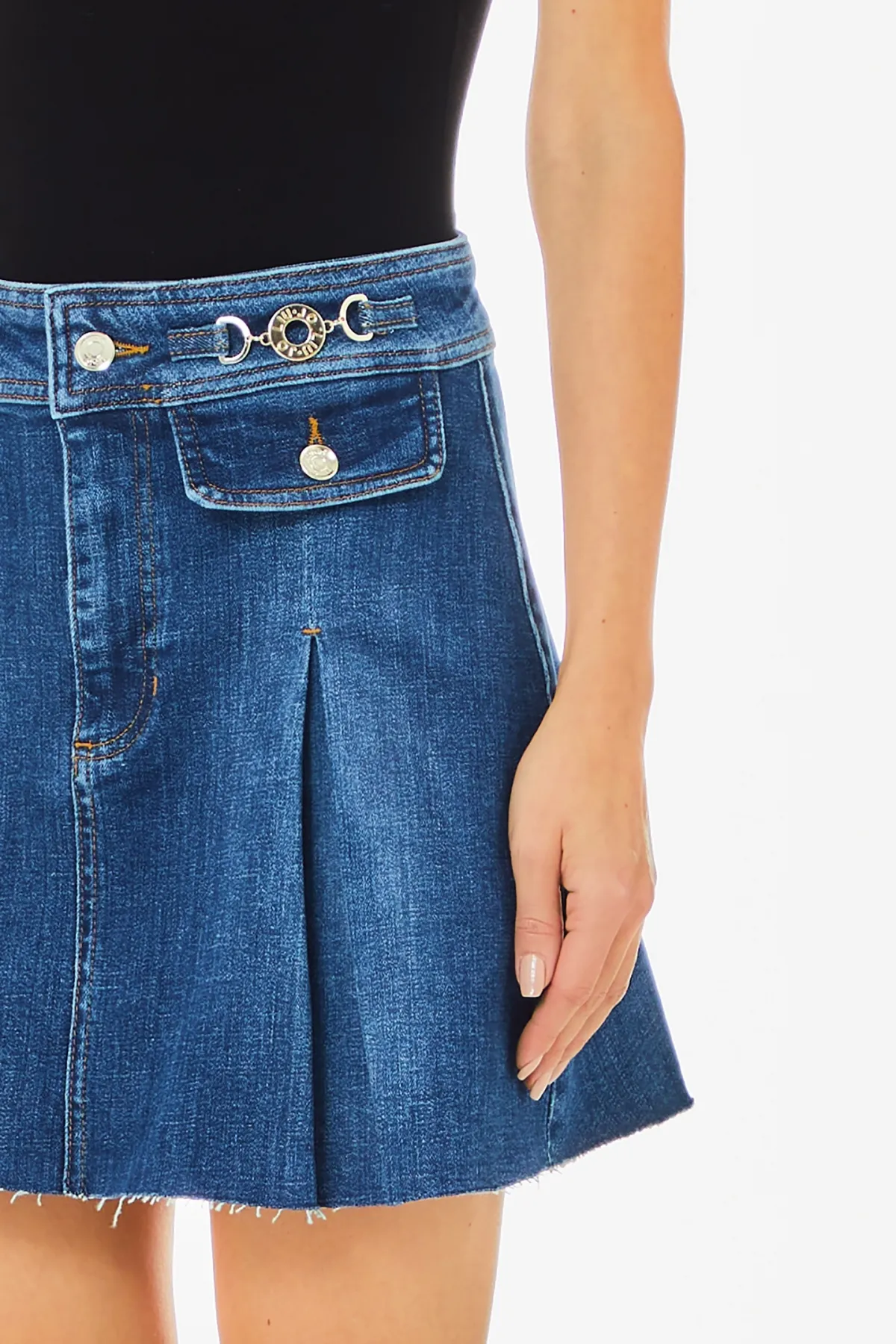 Gonna Mini Cross Blu Denim Liu Jo