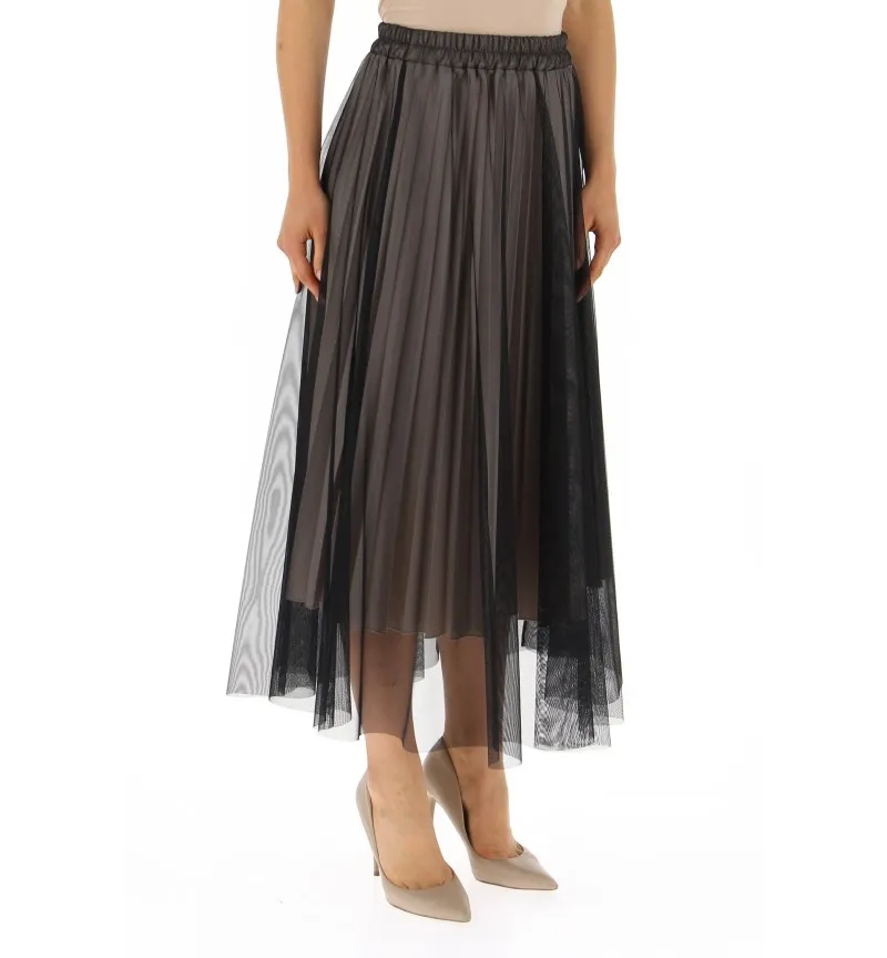 Gonna plissettata tulle