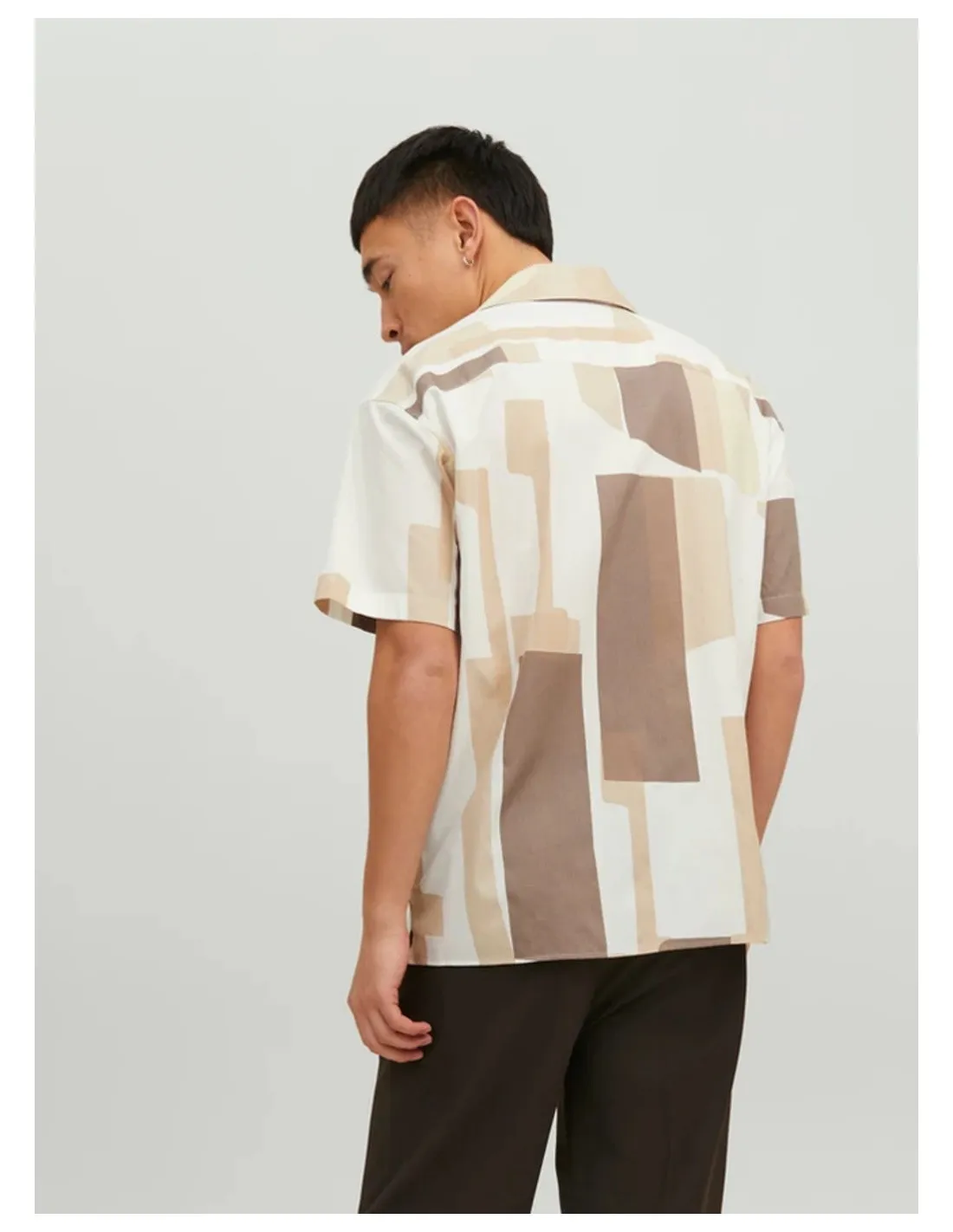 JACK & JONES UOMO JPRBLAMOTIVE PRINT RESORT SHIRT