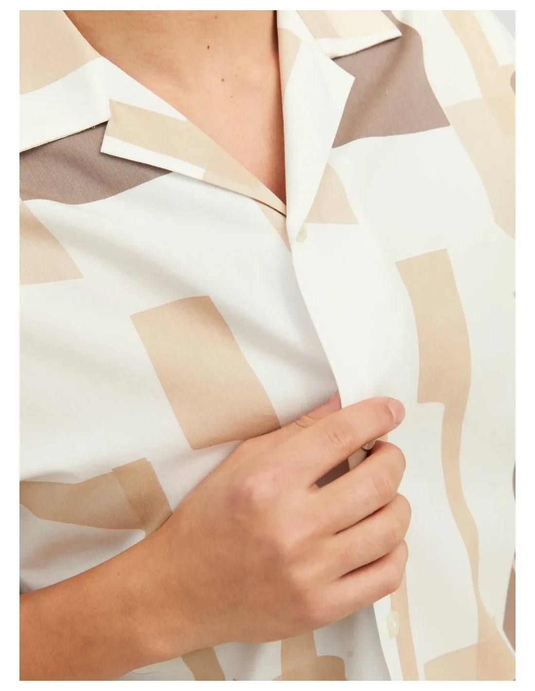 JACK & JONES UOMO JPRBLAMOTIVE PRINT RESORT SHIRT