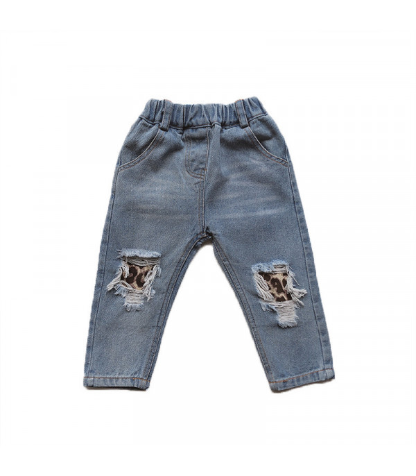 Jeans bimba toppe leopard