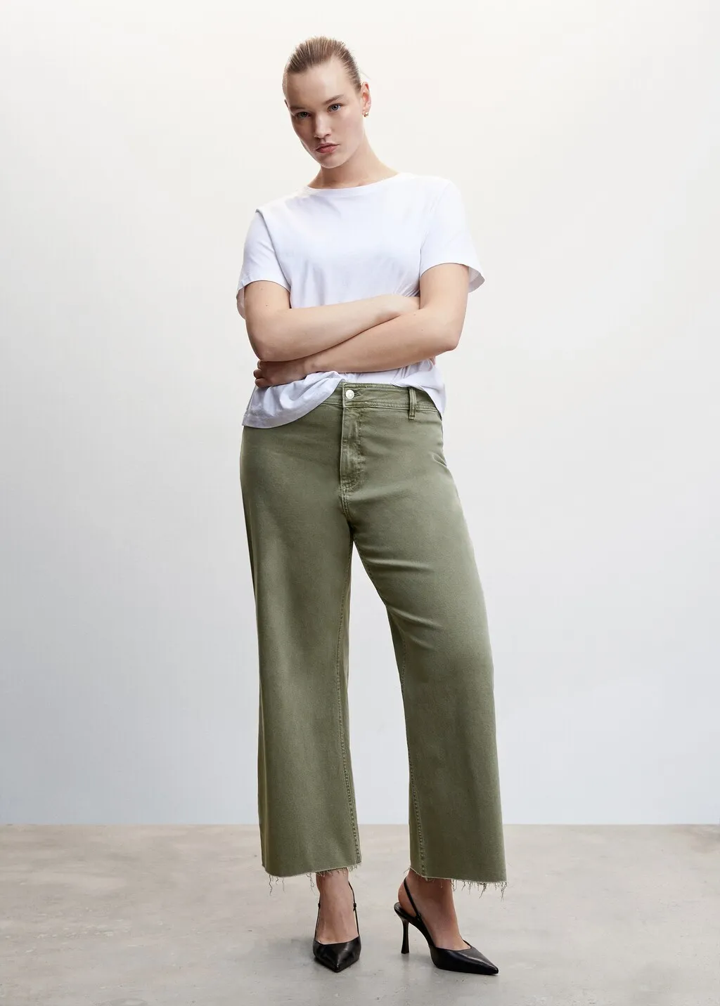Jeans culotte vita alta