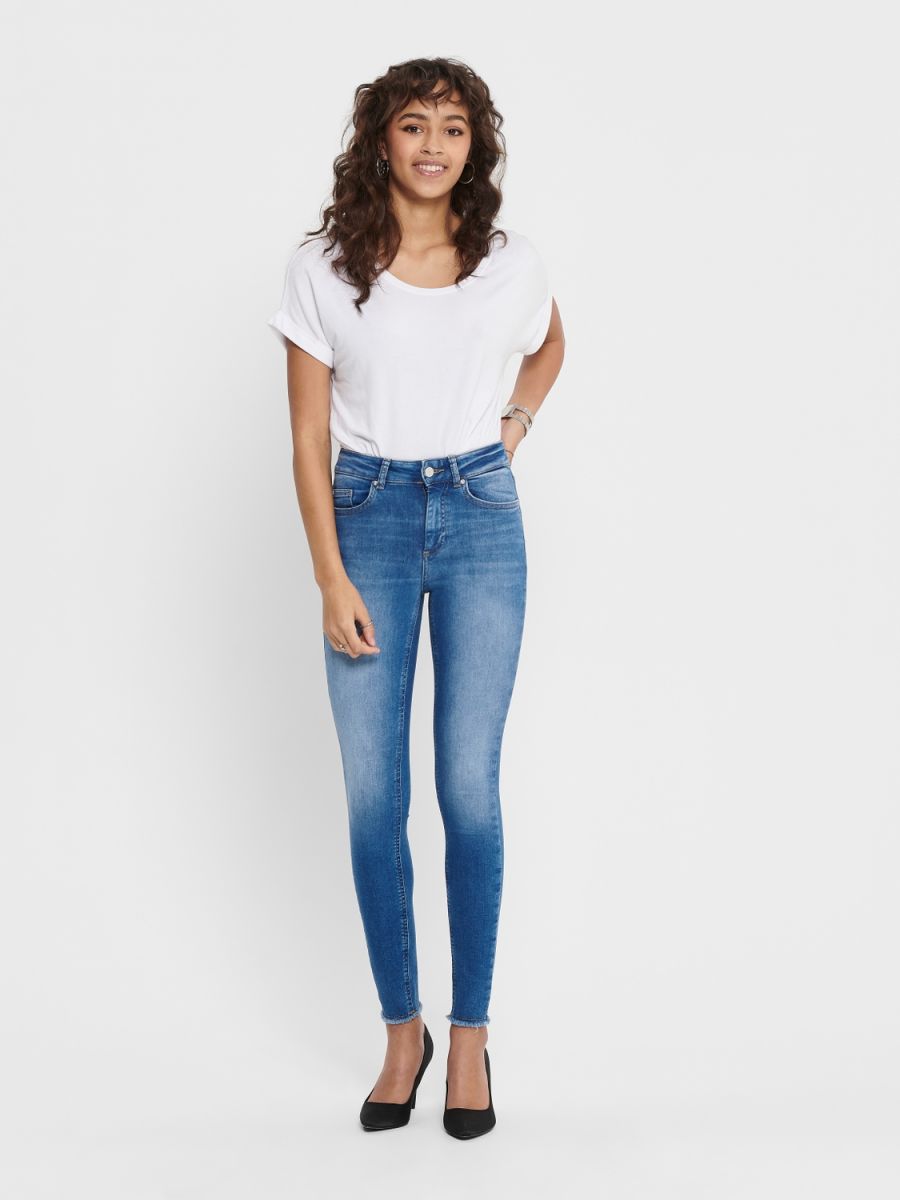 JEANS Donna ONLY 15195681 BLUSH MD SK DENIM MEDIUM BLUE