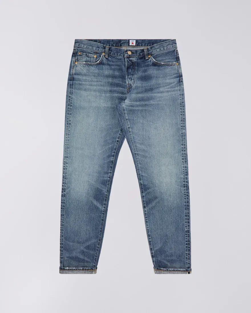 JEANS Uomo EDWIN I030674 REGULAR TAPARED 01.O8 BLUE - MID DARK USED