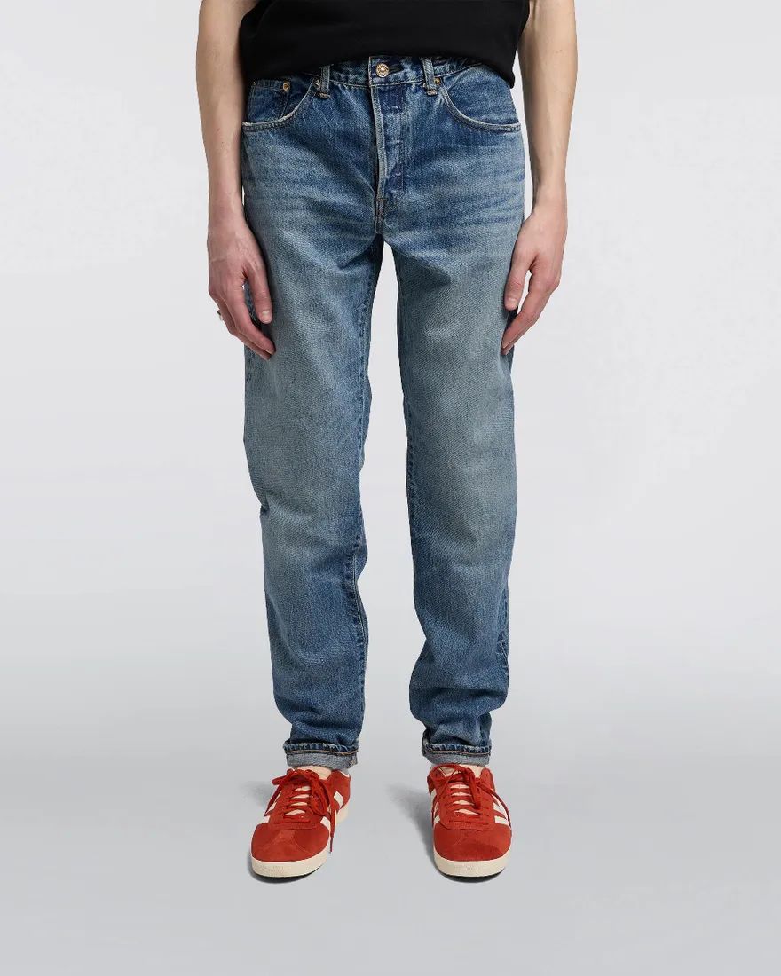 JEANS Uomo EDWIN I030674 REGULAR TAPARED 01.O8 BLUE - MID DARK USED