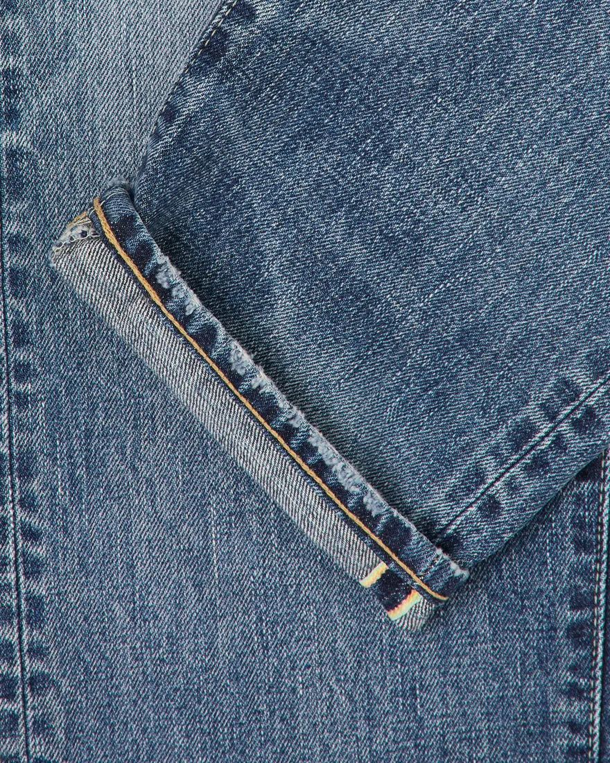 JEANS Uomo EDWIN I030674 REGULAR TAPARED 01.O8 BLUE - MID DARK USED