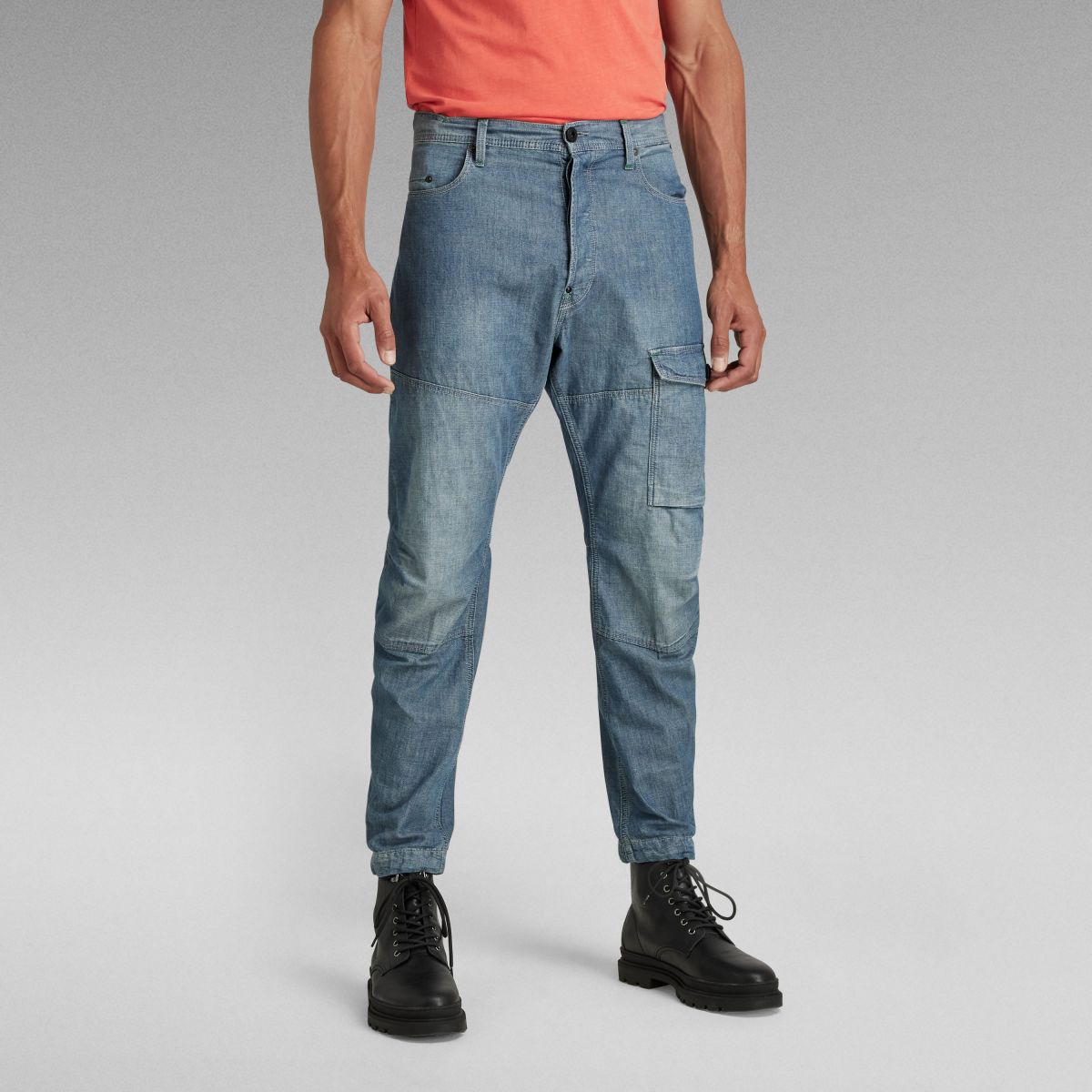 JEANS Uomo G-STAR D21483-C611 - BEARING 3D CARGO CHAMBRAY WOVEN