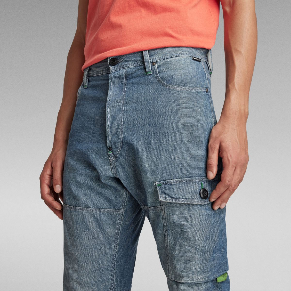 JEANS Uomo G-STAR D21483-C611 - BEARING 3D CARGO CHAMBRAY WOVEN