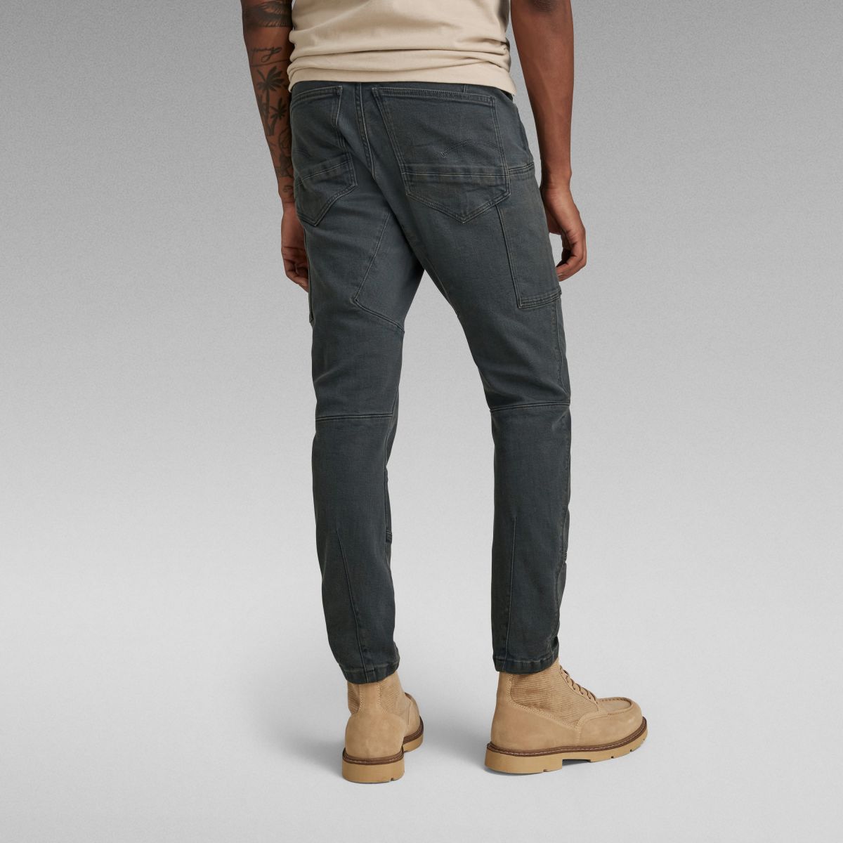 JEANS Uomo G-STAR D22075 D185 DENIM CARGO D353 WORN IN TORNADO