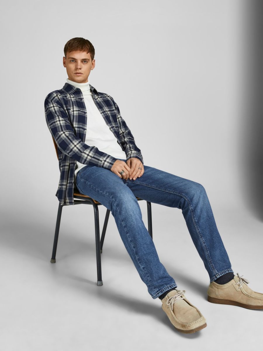 JEANS Uomo JACK&JONES 12201724 MIKE BLUE DENIM