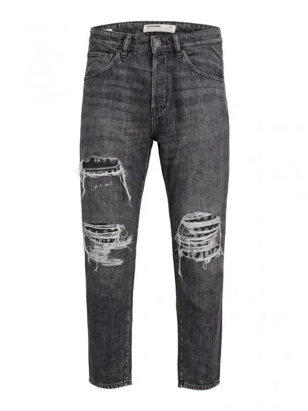 JEANS Uomo JACK&JONES 12212978 FRANK BLACK DENIM