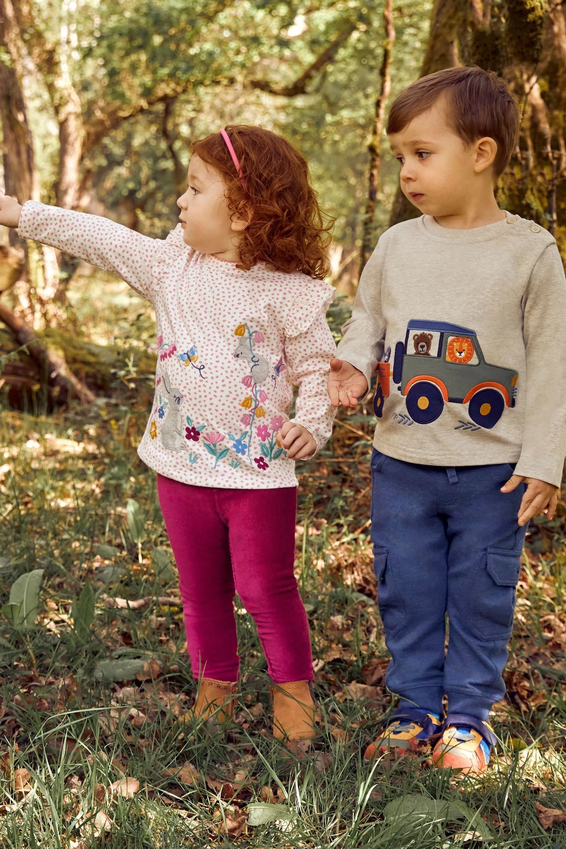 JoJo Maman Bébé 2-Pack Jersey Cord Jeggings    