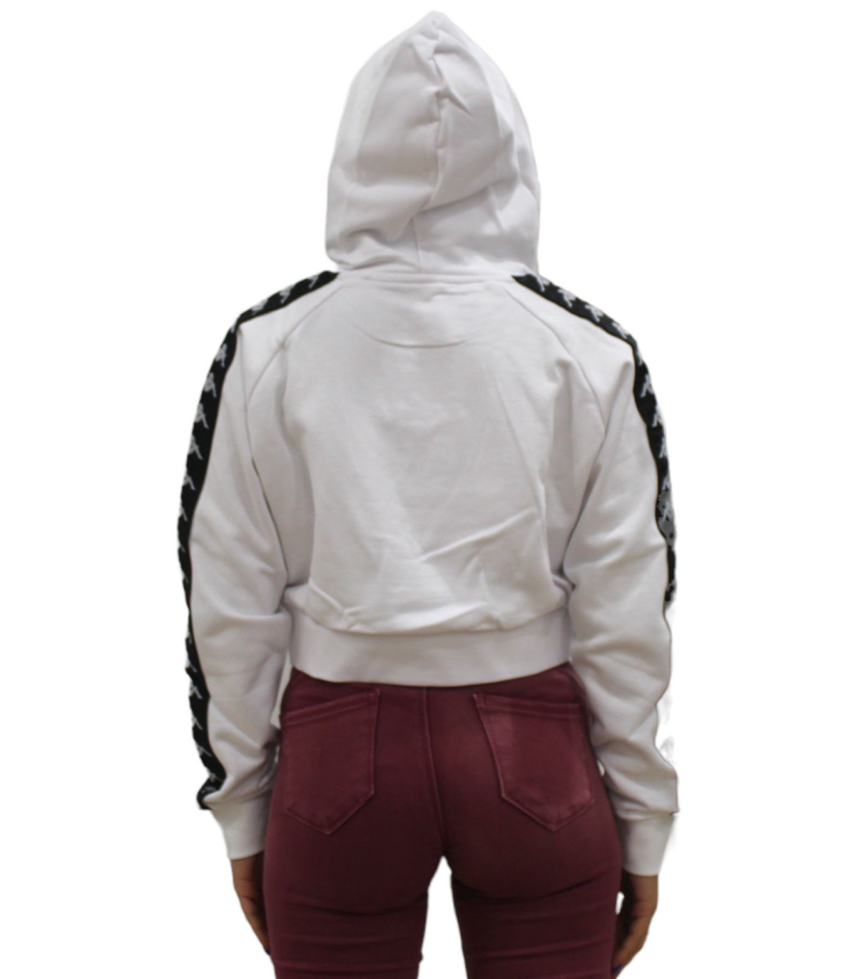 Kappa Donna Felpa Con Cappuccio Cropped